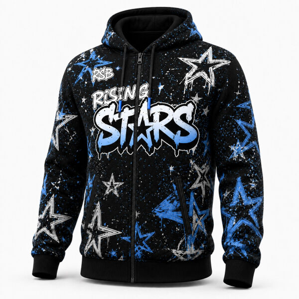Copy of Rising Stars Basketball Sublimated Zip Hoodie Thumbnail